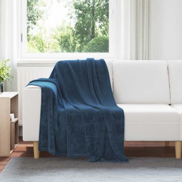 Coperte da Pile 6 pz Blu navy 130 x 150 cm 3.04 kg Panno