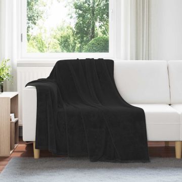 Coperte da Pile 6 pz Nero 150 x 200 cm 4.68 kg Panno