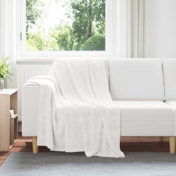Coperte da Pile 6 pz Bianco 130 x 150 cm 3.04 kg Panno