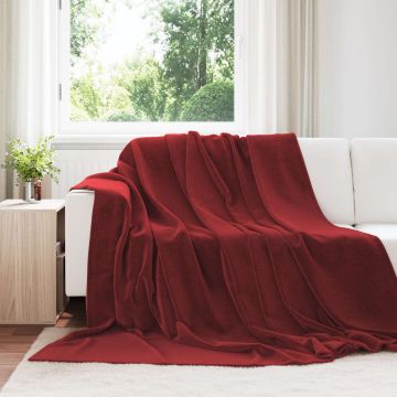 Coperte da Pile 6 pz Rosso Bordeaux 240 x 270 cm 10.11 kg Panno