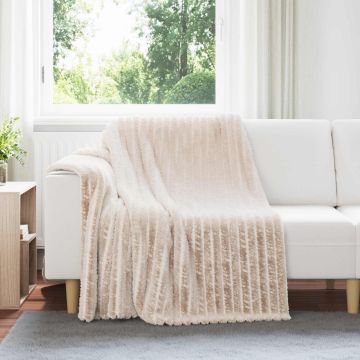 Coperte da Pile 6 pz Beige 200 x 150 cm 4.75 kg Panno