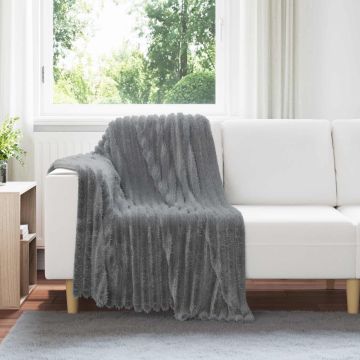 Coperte da Pile 6 pz Grigio Scuro 150 x 130 cm 2.85 kg Panno