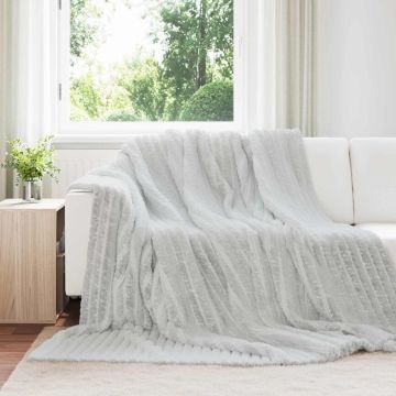 Coperte da Pile 6 pz Grigio 240 x 220 cm 8.76 kg Panno