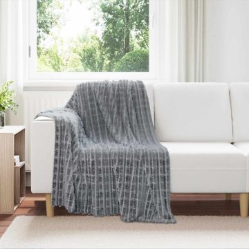 Coperte da Pile 6 pz Grigio scuro 150 x 130 cm 2.75 kg Panno