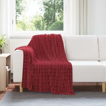 Coperte da Pile 6 pz Rosso Bordeaux 150 x 130 cm 2.75 kg Panno