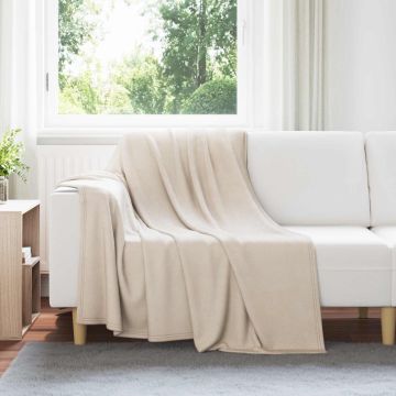 Coperte da Pile 6 pz Beige 200 x 150 cm 2.61 kg Panno
