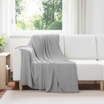 Coperte da Pile 6 pz Grigio 170 x 130 cm 1.86 kg Panno