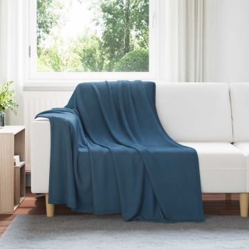 Coperte da Pile 6 pz Blu navy 200 x 150 cm 2.52 kg Panno