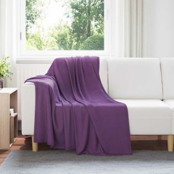 Coperte da Pile 6 pz Viola 170 x 130 cm 1.86 kg Panno