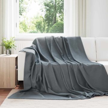 Coperte da Pile 24 pz Grigio Scuro 240 x 220 cm 17.63 kg Panno