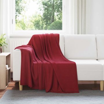 Coperte da Pile 24 pz Rosso Bordeaux 170 x 130 cm 7.81 kg Panno