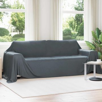 Coperte da Pile 6 pz Grigio Scuro 350 x 270 cm 8.09 kg Panno
