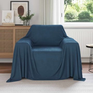 Coperte da Pile 6 pz Blu navy 210 x 140 cm 2.44 kg Panno