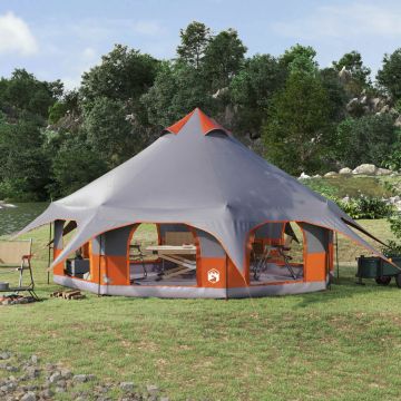 Tenda Familiare 10 persona Grigio e arancione