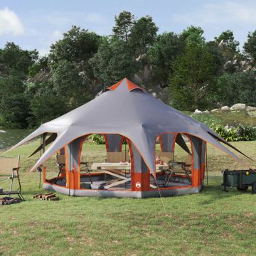 Tenda Familiare 5 persona Grigio e arancione