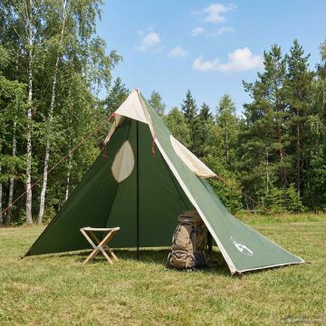 Poncho da pioggia 2-in-1 con cappuccio 262 x 126 x 130 cm Verde
