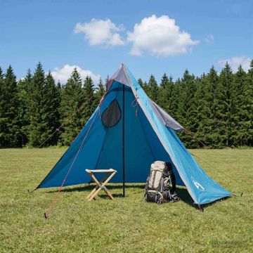 Poncho da pioggia 2-in-1 con cappuccio 262 x 126 x 130 cm Blu