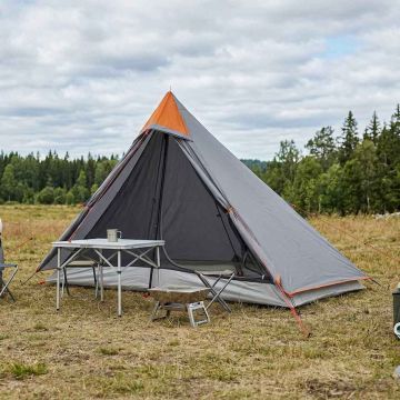 Tenda da backpacking 222 x 85 x 125 cm Grigio e arancione
