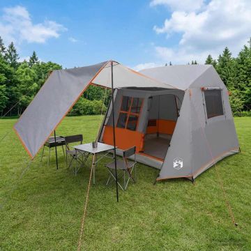 Tenda a tunnel 275 x 240 x 200 cm Grigio e arancione