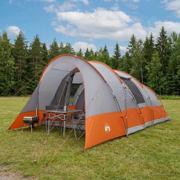 Tenda a tunnel 560 x 395 x 212 cm Grigio e arancione