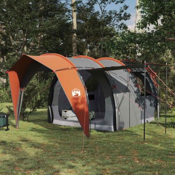 Tenda a tunnel 4 persona Grigio e arancione