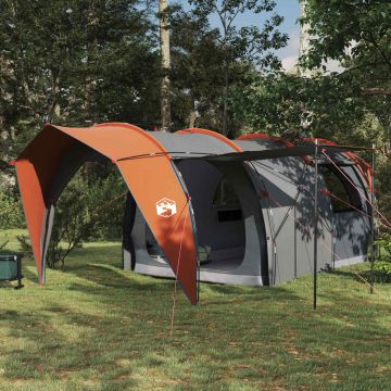 Tenda a tunnel 6 persona Grigio e arancione