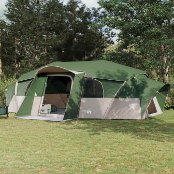 Tenda familiare con telo da pioggia resistente all'acqua Verde