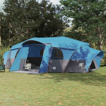 Tenda familiare con telo da pioggia resistente all'acqua Blu