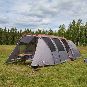 Tenda a tunnel 675 x 392 x 210 cm Grigio e arancione