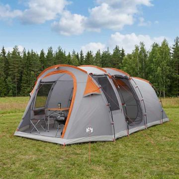 Tenda a tunnel 505 x 330 x 204 cm Grigio e arancione