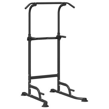 Stazione per dips della torre di potenza Nero 102 x 95 x 210 cm