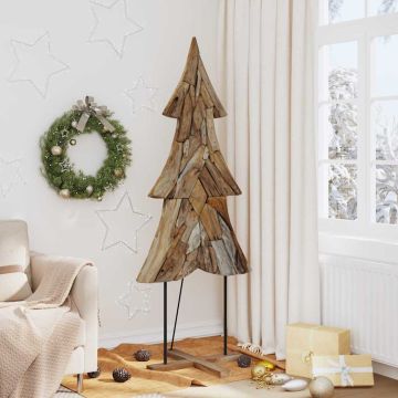 Albero di Natale Marrone 181,5 cm Legno massello di teak