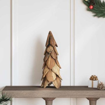 Albero di Natale Marrone 51 cm Legno massello di teak