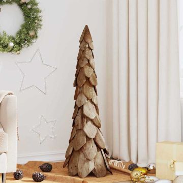 Albero di Natale Marrone 111 cm Legno massello di teak