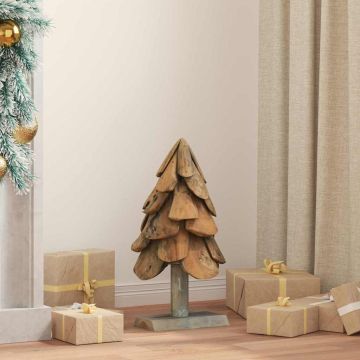 Albero di Natale Marrone 61 cm Legno di teak massello