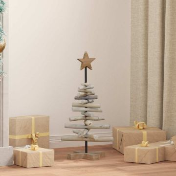 Albero di Natale Marrone 60 cm Legno di teak massello