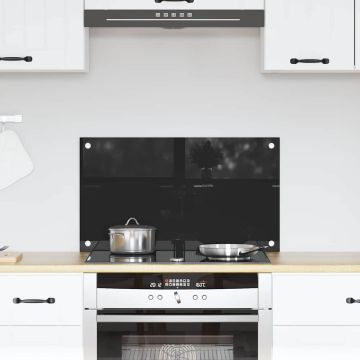 Schienale da cucina Nero 70 x 40 cm vetro temperato