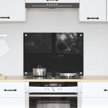 Schienale da cucina Nero 70 x 50 cm vetro temperato