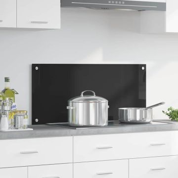 Schienale da cucina Nero 90 x 40 cm vetro temperato