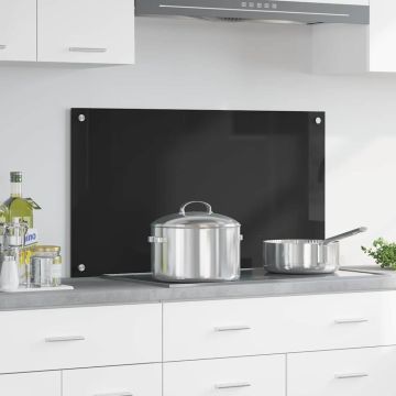 Schienale da cucina Nero 90 x 50 cm vetro temperato