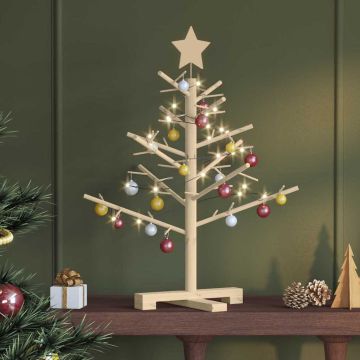 Albero di Natale in legno con supporto Naturale 75 cm