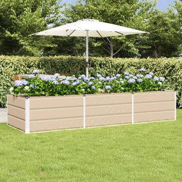 Fioriera Avorio 240 x 80 x 45 cm Acciaio