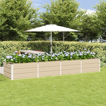 Fioriera Avorio 320 x 80 x 45 cm Acciaio