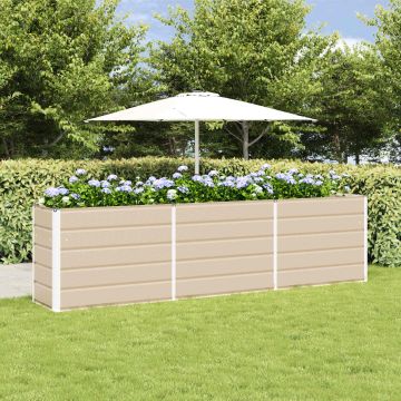 Fioriera Avorio 290 x 50 x 75 cm Acciaio zincato