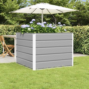 Fioriera Grigio chiaro 100 x 100 x 75 cm Acciaio
