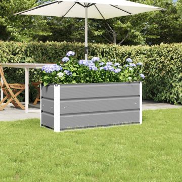 Fioriera Grigio chiaro 100 x 40 x 45 cm Acciaio