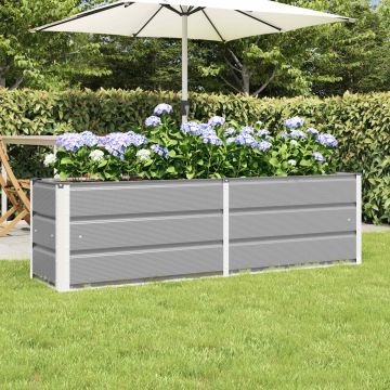 Fioriera Grigio chiaro 160 x 40 x 45 cm Acciaio