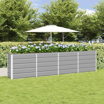 Fioriera Grigio chiaro 320 x 40 x 75 cm Acciaio