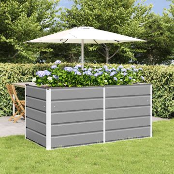 Fioriera Grigio chiaro 160 x 80 x 75 cm Acciaio