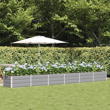 Fioriera Grigio chiaro 480 x 80 x 45 cm Acciaio